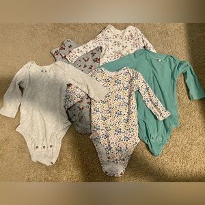 9 month baby girl onesies bundle